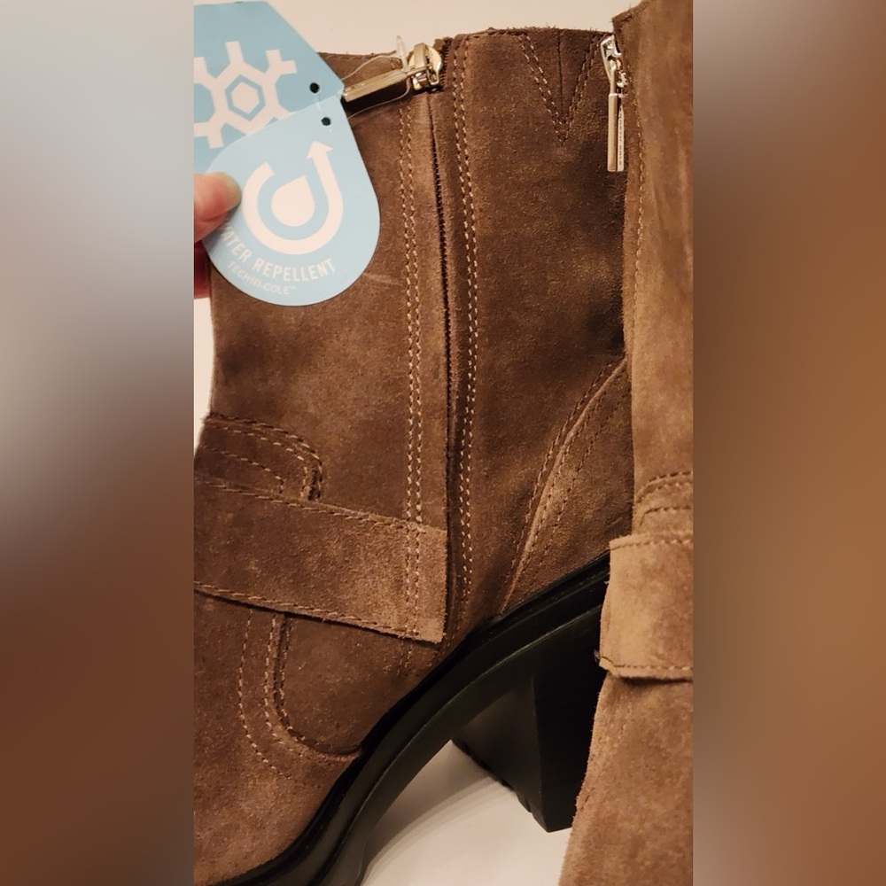 Kenneth Cole Women's Rhode Heel Buckle Women’s Brown Ankle Boot Size 10 - Picture 4 of 14